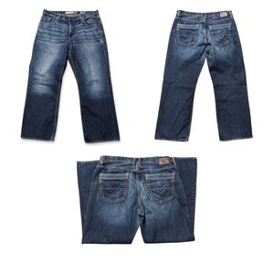 BKE Tyler Jeans Mens 36S (Fits 35X29) Bootcut Baggy Denim EUC